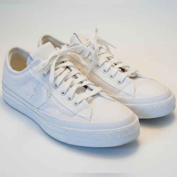 Converse Shoes - Converse Star Player 76 Low Top White Textured Sneakers - Men’s 7 / Women’s 8.5